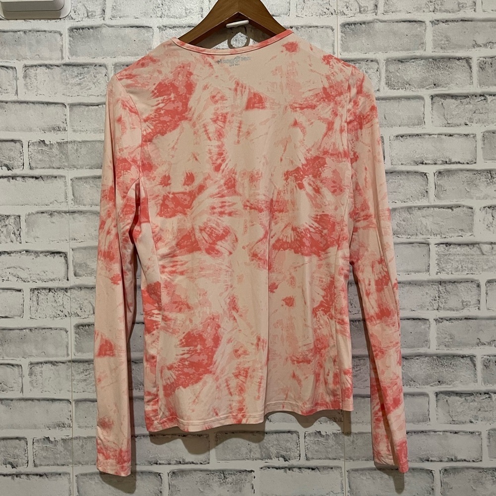 NWT! Women’s Hang Ten pink tie-dye long sleeve water wicking UPF shirt, smalll - Picture 2 of 4